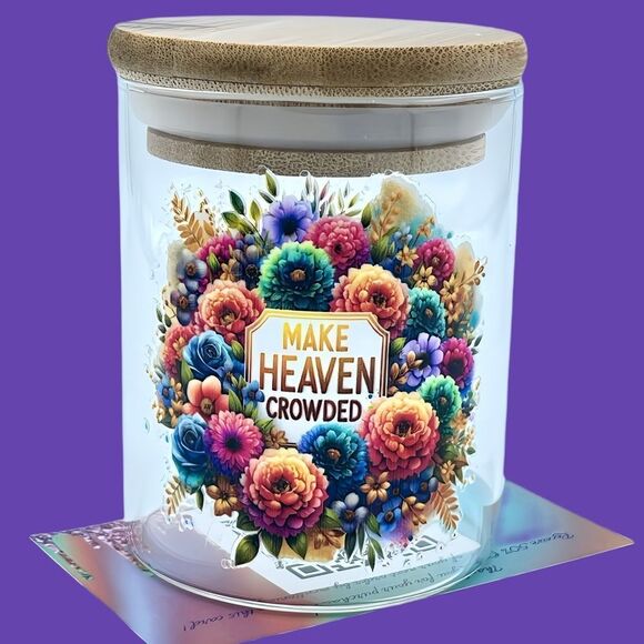 NWT NIB FAITH BASED QUOTES BAMBOO LID W/SEAL GLASS JARS PERFECT FOR GIFT GIVING! - Picture 8 of 15